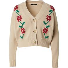 Max Mara Trøjer Max Mara Weekend Max Mara Cardigan 'TEULADA' - Ecru/Smaragd/Burgunder