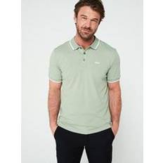 BOSS Parlay 190 Pipe Trim Pique Polo Shirt - Light Green