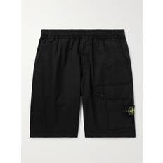 Stone Island Shorts on sale Stone Island Straight-Leg Logo-Appliquéd Twill Cargo Shorts - Men - Black