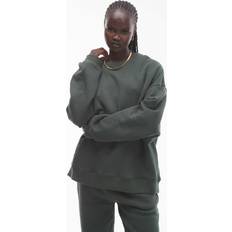 Green - Sportswear Garment Jumpers Topshop Premium Co Ord Seam Detail Sweat - Dark Green
