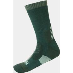 Socks Helly Hansen Unisex Hiking Sock Warm Crew Tight Knit Terry - Dark Creek Green