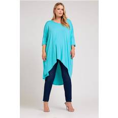 Clothing Yours Dipped Hem Top - Blue