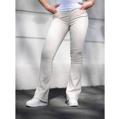 Rosa Jeans Only Onlblush Medelhög Midja Utsvängd Passform Jeans - White
