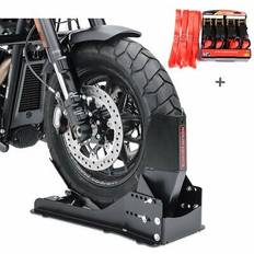 ConStands Motorradwippe Easy Vario Fix und Spanngurte Set - Schwarz