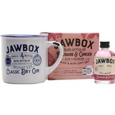 Jawbox Rhubarb and Ginger Gin Liqueur Miniature Mug Set