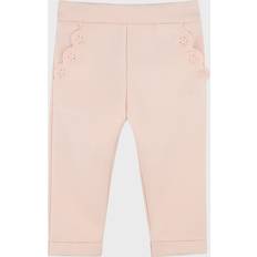 Chloe Pink Washed Brand-embroidered Cotton-blend Trousers