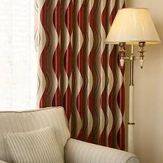 MYRU 2 Panels Set Modern Striped Curtains For Living Room Eyelet Room Darkening