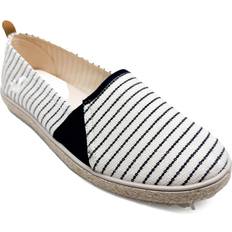 44 - Unisex Espadrilles Mallorca Organic Cotton Espadrille - Navy Stripe Damen