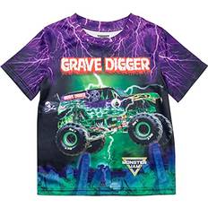 Monster Jam Monster Jam Grave Digger Big Boys Graphic T-Shirt Purple/Green