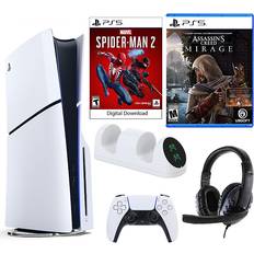 Game Consoles Sony PS5 Spider Man 2 Console with Mirage, Headset and Dual Charging Dock Multi-color (OS)