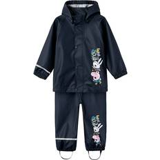 Name It Regntøj Børnetøj Name It Nmmjetsu Peppapig Rain Set - Dark Sapphire