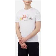 Ben Sherman T-shirts Ben Sherman Men's Crew Neck Summer Theme Tee - White