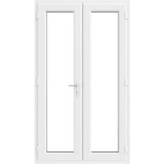 Crystal uPVC White Left Hand Double Glazed French with 150 mm Cill Interior Door Clear Glass S 0502-Y (x)