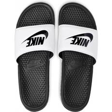 Nike Unisex Slippers & Sandals Nike Benassi Slip On Sliders - White/Black