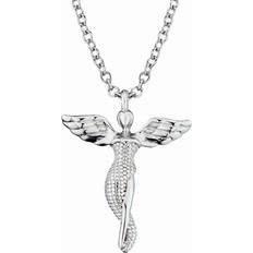 Angel Whisperer Sterling Silver Guardian Angel Necklace