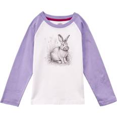 Florals T-shirts Children's Clothing Outdoor Kids Animal Raglan Long-Sleeve T-Shirt - Violet Tulip - Purple