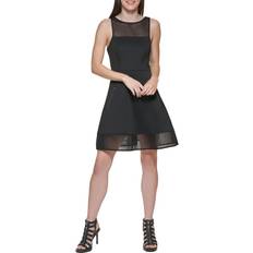 DKNY Mixed Media Fit Flat Dress