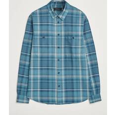 Peak Performance Herr Skjortor Peak Performance Heavy Flannel Cotton Shirt - Checked Blue