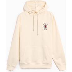 Drôle de Monsieur Flower Slogan Hoodie - Cream