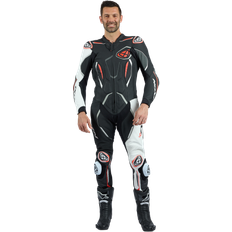 Motorcycle Suits Ixon Demonio MC Leather Suit Black-White-Red