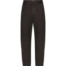 Dolce & Gabbana Gray Clothing Dolce & Gabbana Garment-dyed Cotton Pants Men's Gray