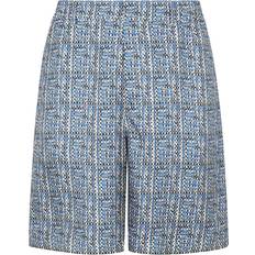 Silk Shorts Fendi Printed Silk Shorts - Blue Male