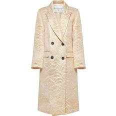 Gold - Women Coats Double-Breasted Coat - Gold - Female