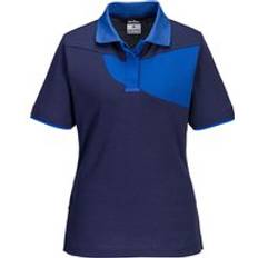 Blue - Women Polo Shirts Portwest PW2 Womens Polo Shirt Navy/Royal Blue