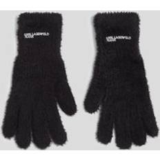 Gloves & Mittens Klj Fluffy Gloves Woman Black