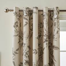 Dunelm Natural Curtains Dunelm Bridget Etched Floral Blackout Eyelet Curtains Natural