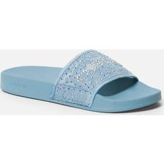 Denim Slides Bebe Rhinestone Slides