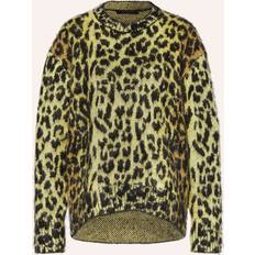 Yellow Jumpers AllSaints Lex Leopard Print Knitted Jumper - Yellow