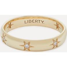 9k Rings Liberty 9ct Gold Ianthe Star Diamond Band Ring Luxury Valentine's Gift for Her