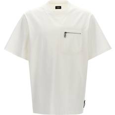 Fendi Etro-Logo Embroidery T-Shirt Bianco-Uomo