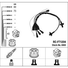 NGK 6969 RC-FT1204 Zündkabelsatz Für Fiat 126 600 500 0.6 Schwarz