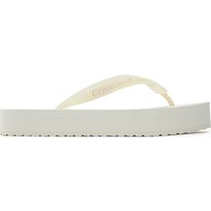 Beige Flip-Flops Calvin Klein Jeans Zehentrenner Beach Sandal Flatform YW0YW01620 Écru