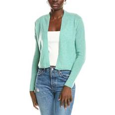 Cropped Open Cashmere Cardigan