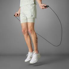 Adidas Linen Trousers & Shorts adidas Heat.Rdy Two in One Hiit Shorts - White
