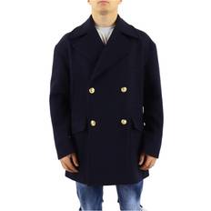 Palm Angels Men Coats Palm Angels Tree-Embroidered Coat - Men - Blue