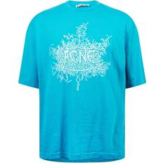 Acne Studios T-shirts Acne Studios Devil Logo Bomull T-Shirt - Blue