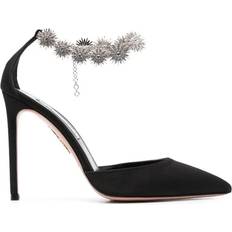 Aquazzura Crystal Embellished High Heels - Black