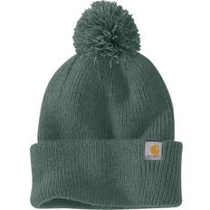 Acrylic Beanies Carhartt Rib-Knit Pom-Pom Cuffed Beanie - Green