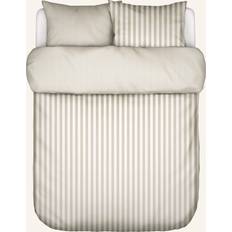 Heimtextilien Marc O'Polo Bettwäsche-Set Modell Classic Stripe Oatmeal 135 x 200 cm - 80 x 80 cm Bettbezug