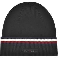 Tommy Hilfiger Black Accessories Tommy Hilfiger Love Solid Stripe Beanie Black