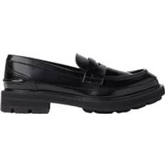 Alexander McQueen Men Low Shoes Alexander McQueen Leather Tread Loafers - Black Male