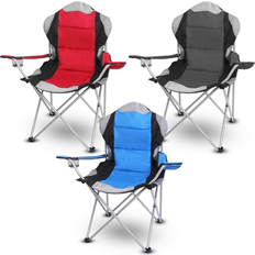 Boom Foldable Heavy Duty Camping Chair Blue (1)