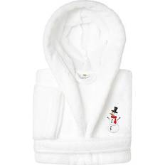 Bath Robes Children's Clothing Plush Snowman Long Sleeve Bathrobe - White