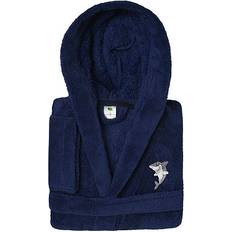 S Bath Robes Children's Clothing Sweet Kids Double Brushed Hooded Bathrobe - Navy