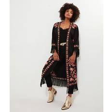 Huva - M Capes & Ponchos Joe Browns Exquisite Embroidered Kimono - Black