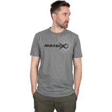 Matrix Fishing Triko Grey Hex Print T-Shirt